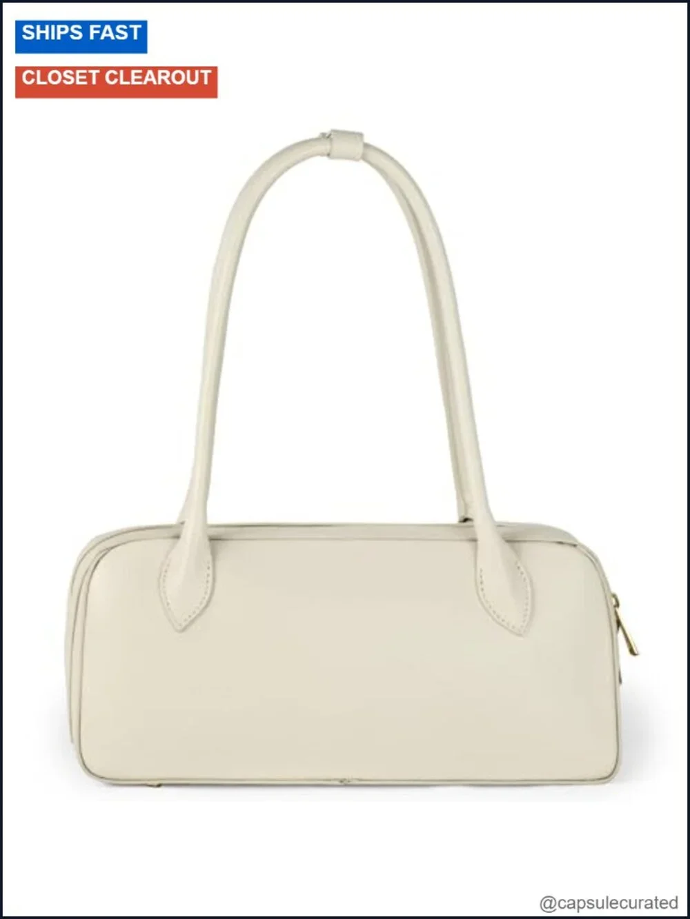 Italian Calf Leather Handbag with Top Handles Zippered Satchel Purse